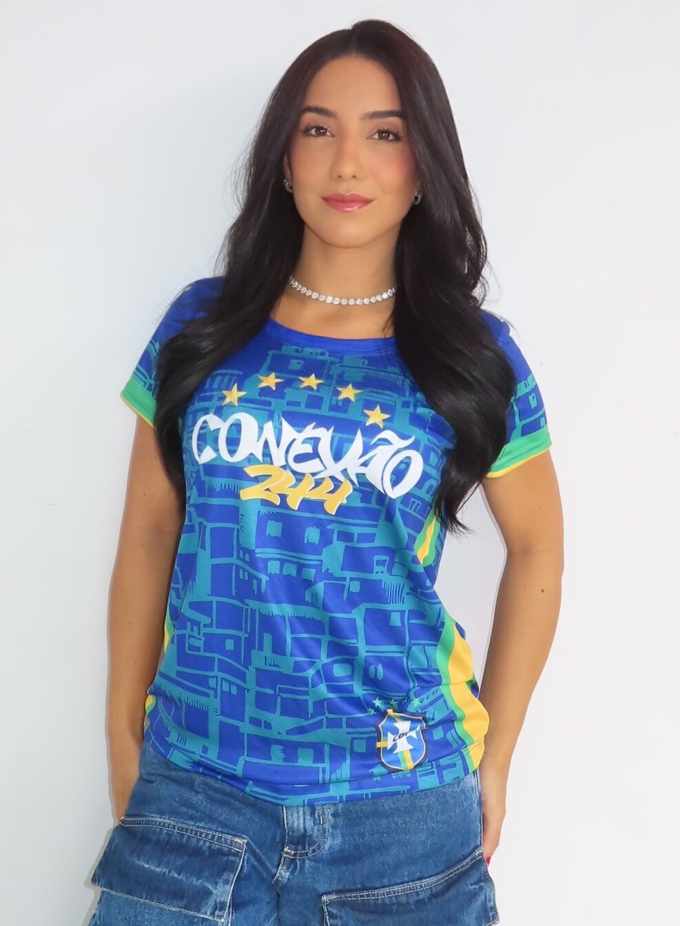 CAMISA FEMININA SELEÇÃO AZUL