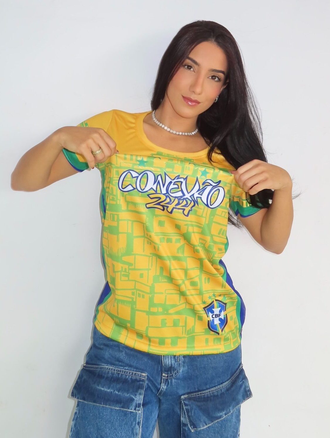 CAMISA FEMININA SELEÇÃO AMARELA